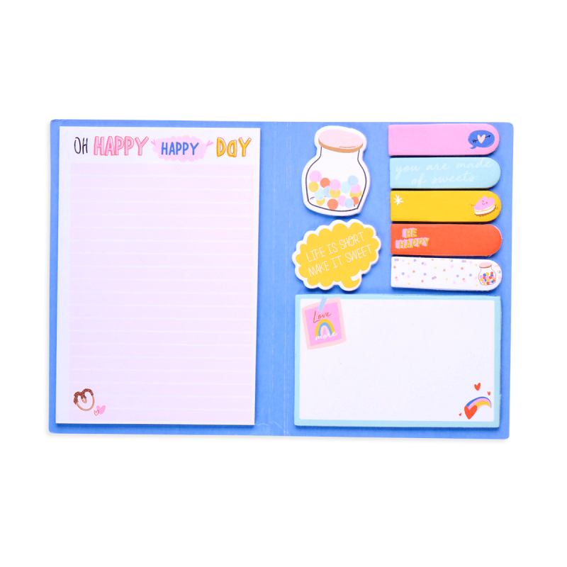 OOLY | Side Notes Sticky Tab Note Pad - Happy Day