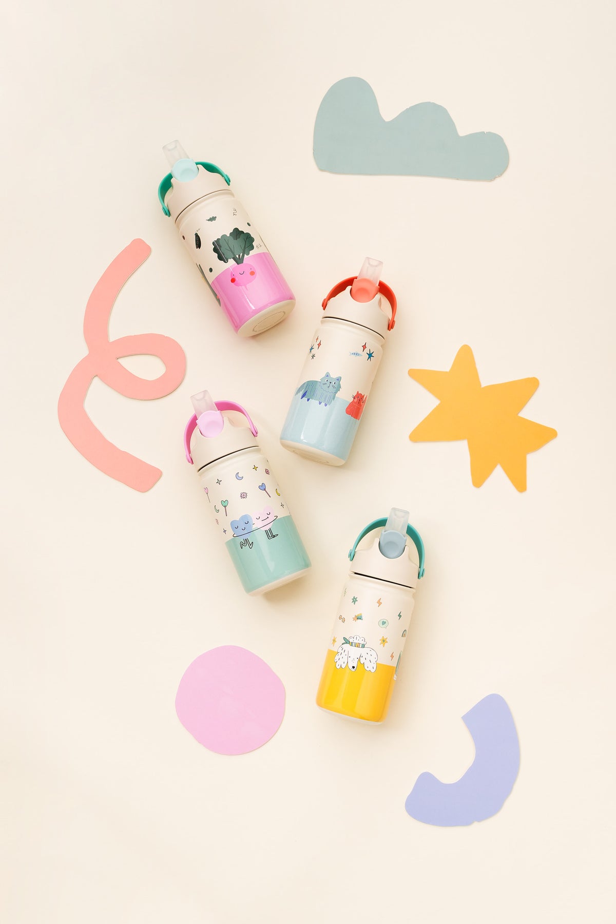 The Cotton Cloud | Stainless Steel Bottle Funky Dog
