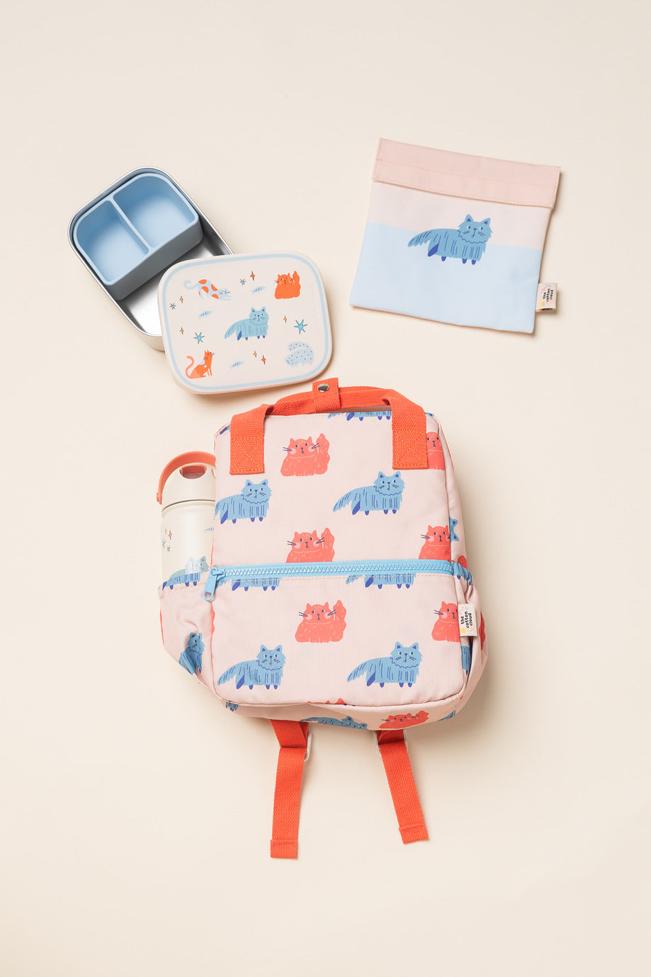 The Cotton Cloud | Stainless steel lunchbox with removable compartments Meowtiful Cats