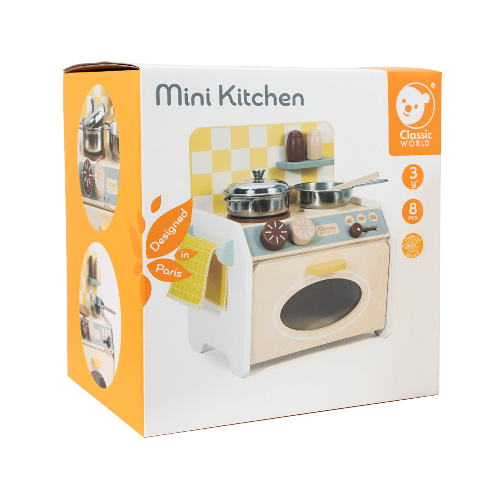 Classic World | Ξύλινη Κουζίνα Mini Με Αξεσουάρ