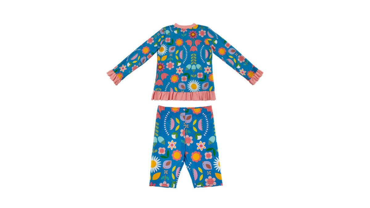 Teeter Totter | Rashguard Set μαγιό IRIDA, Crazy Daisy print, 6-12 μηνών