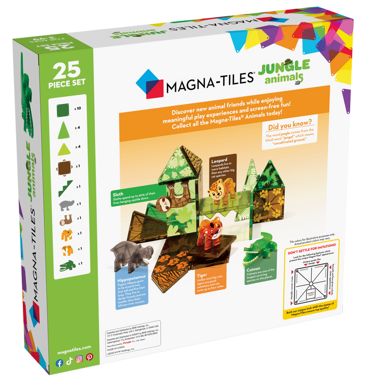Magna-Tiles | Μαγνητικά Πλακίδια Jungle Animals 25-Piece