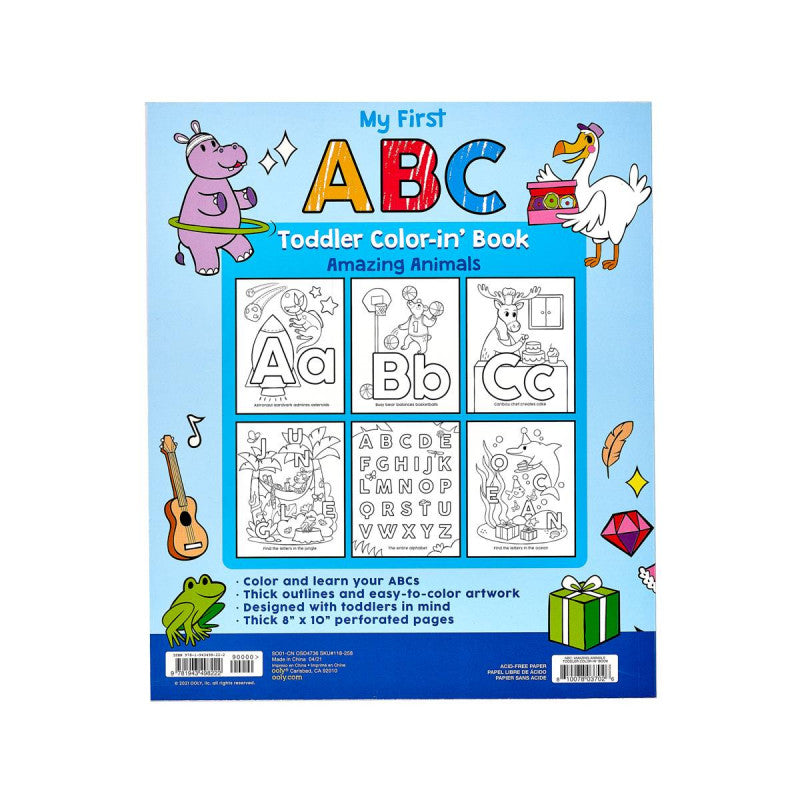 OOLY | ABC-Amazing Animals Toddler Coloring Book