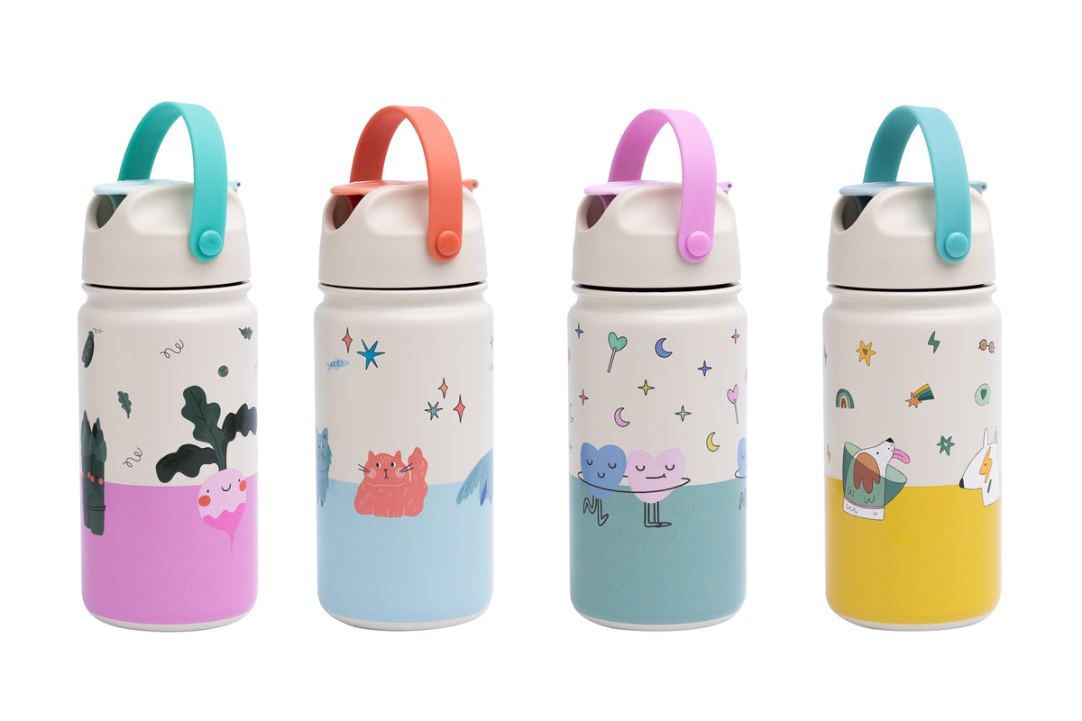 The Cotton Cloud | Stainless Steel Bottle Funky Dog