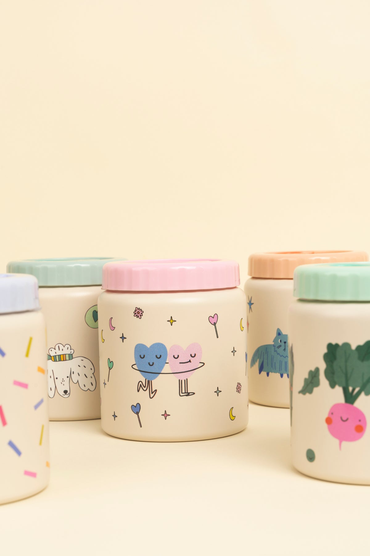 The Cotton Cloud | Stainless Steel Thermo Food Jar 350ml Meowtiful Cats