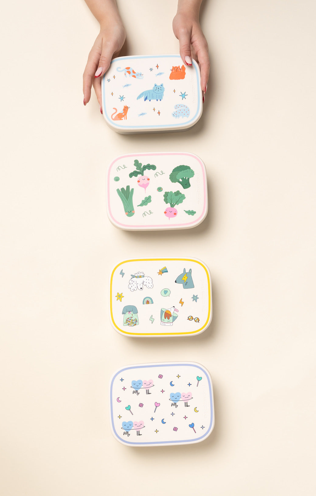 The Cotton Cloud | Stainless steel lunchbox with removable compartments Meowtiful Cats