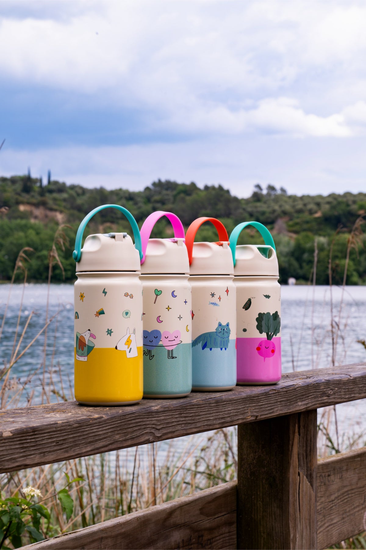 The Cotton Cloud | Stainless Steel Bottle Funky Dog