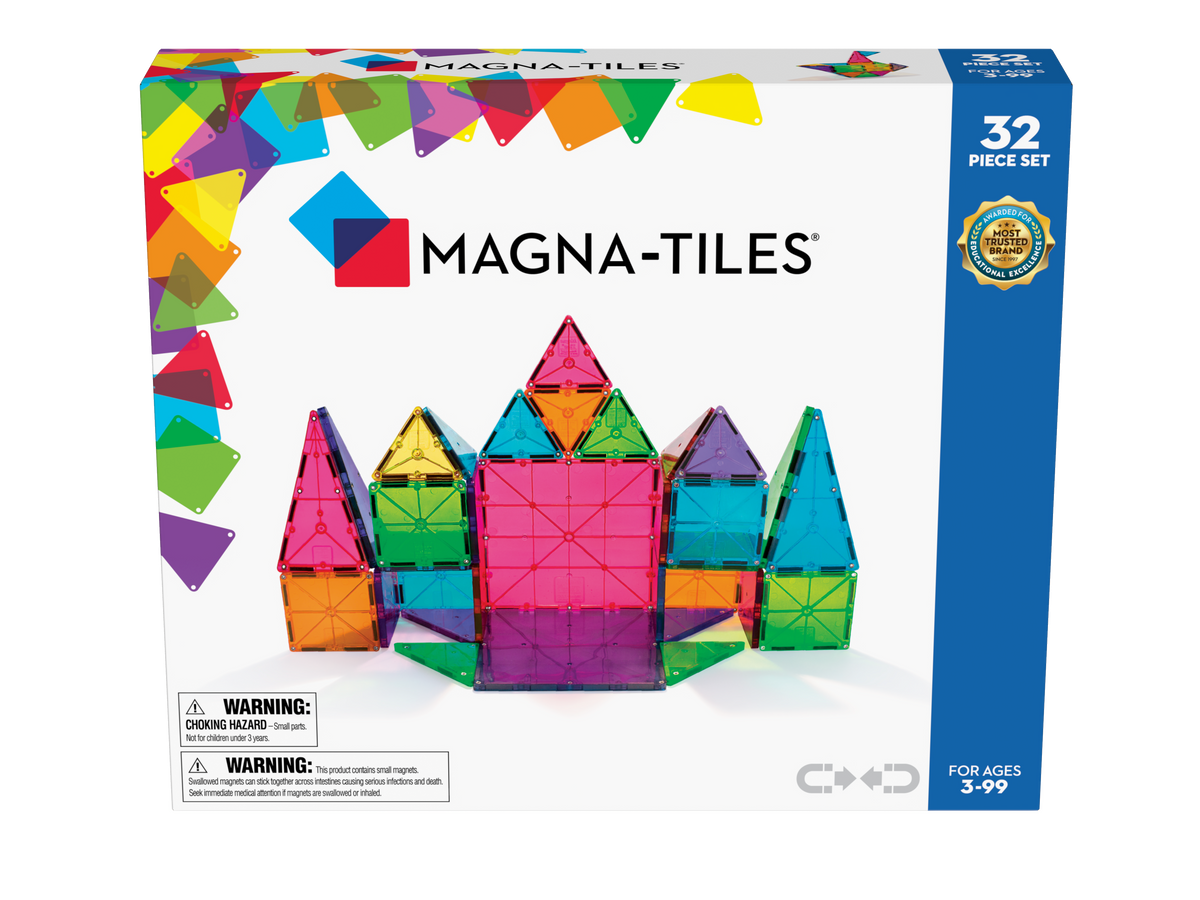 Magna-Tiles | Μαγνητικά Πλακίδια Clear Colors DX 32 Set