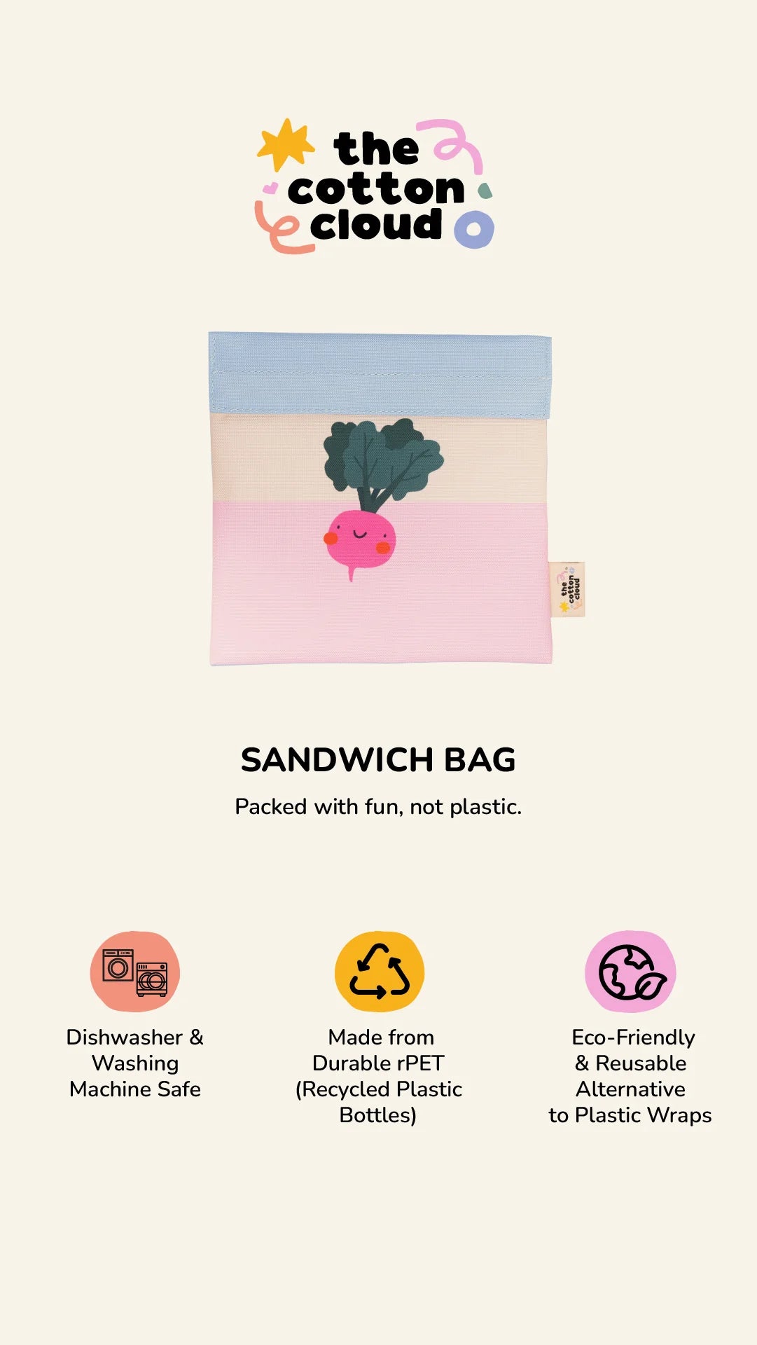 The Cotton Cloud | Sandwich Bag Woof Gang