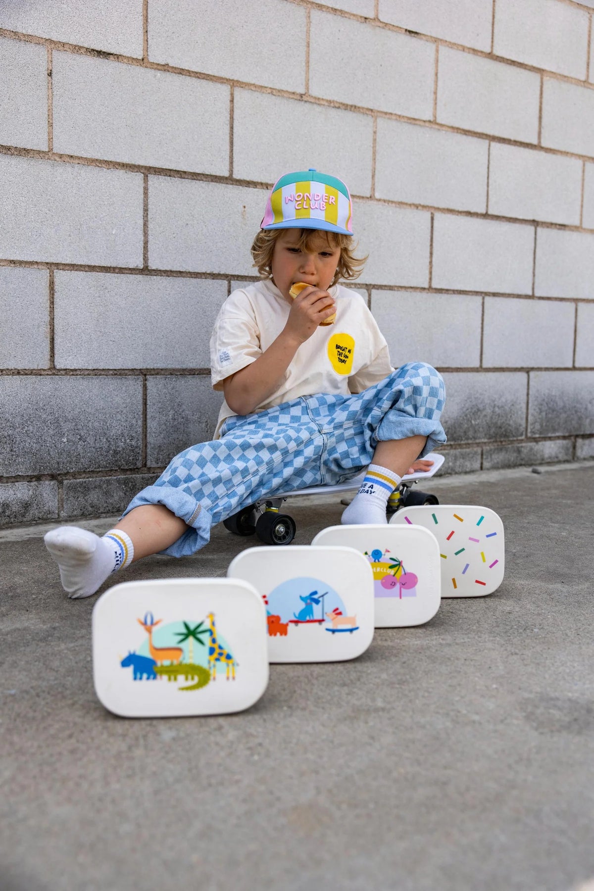 The Cotton Cloud | Stainless steel lunchbox with removable compartments Croc Rock
