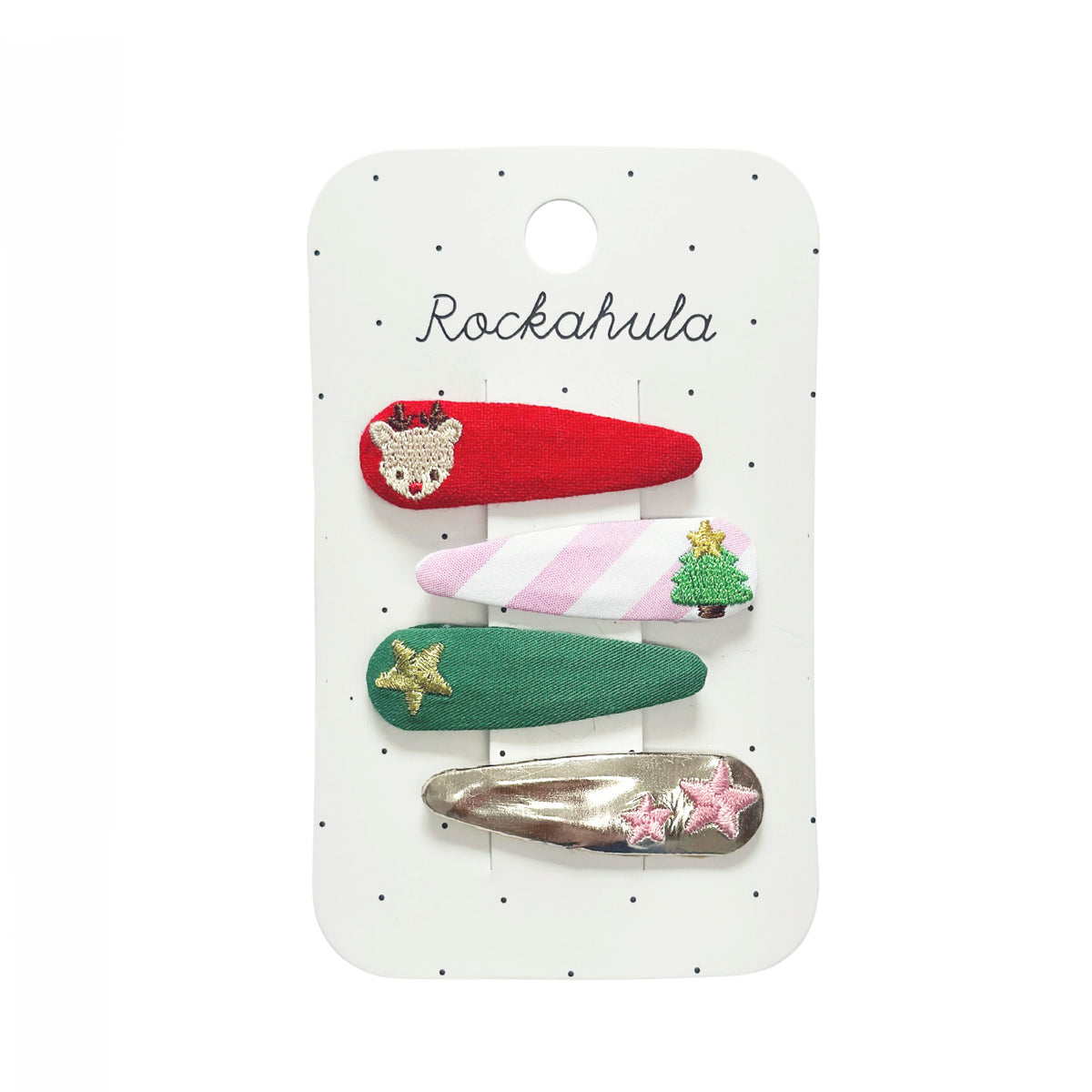 Rockahula | Jolly Xmas Embroidered Clip Set